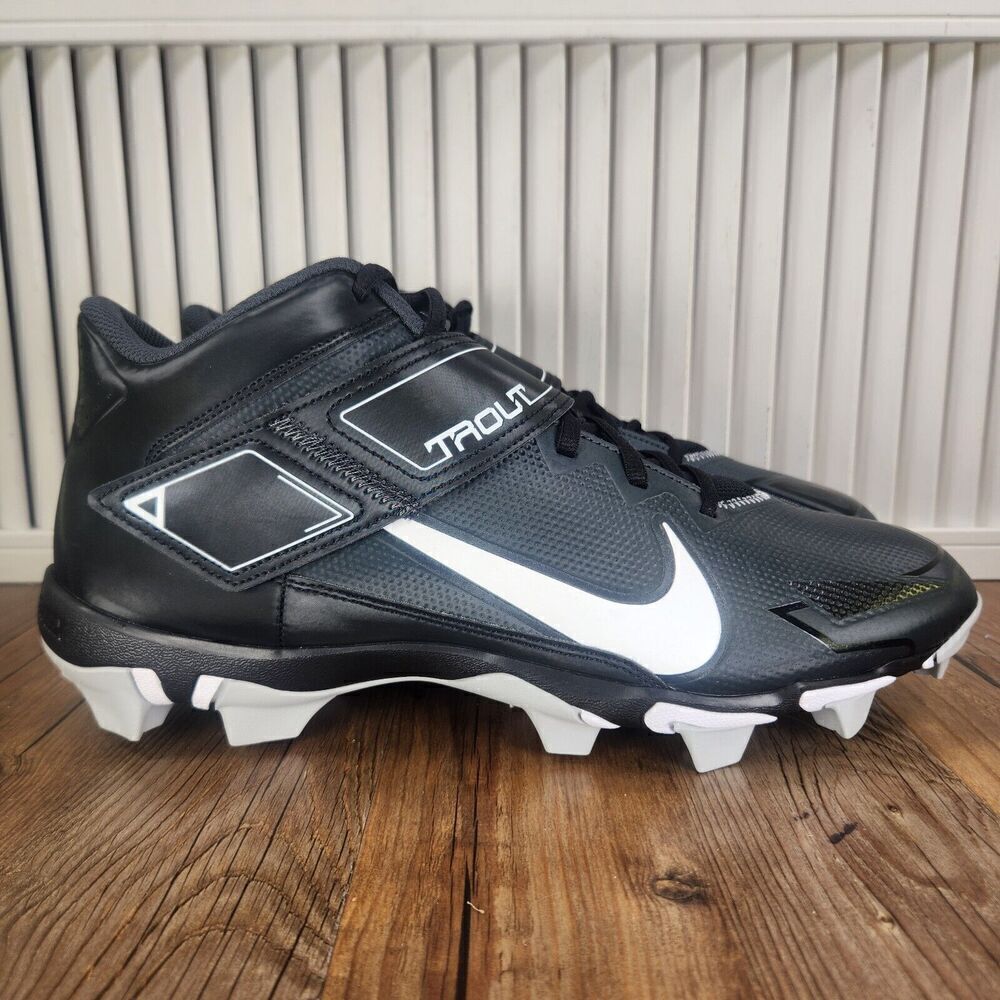 Nike Force Trout 8 Keystone Mold CZ5911-011 Men 13 Black Mid Baseball Cleats NEW